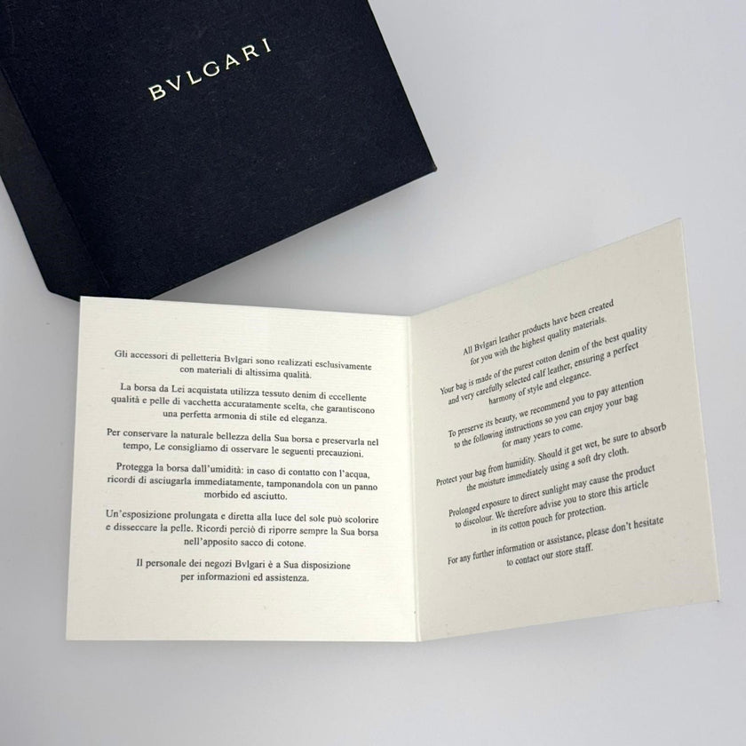 Bvlgari Borsa a spalla modello Hobo in tela monogram e pelle nera