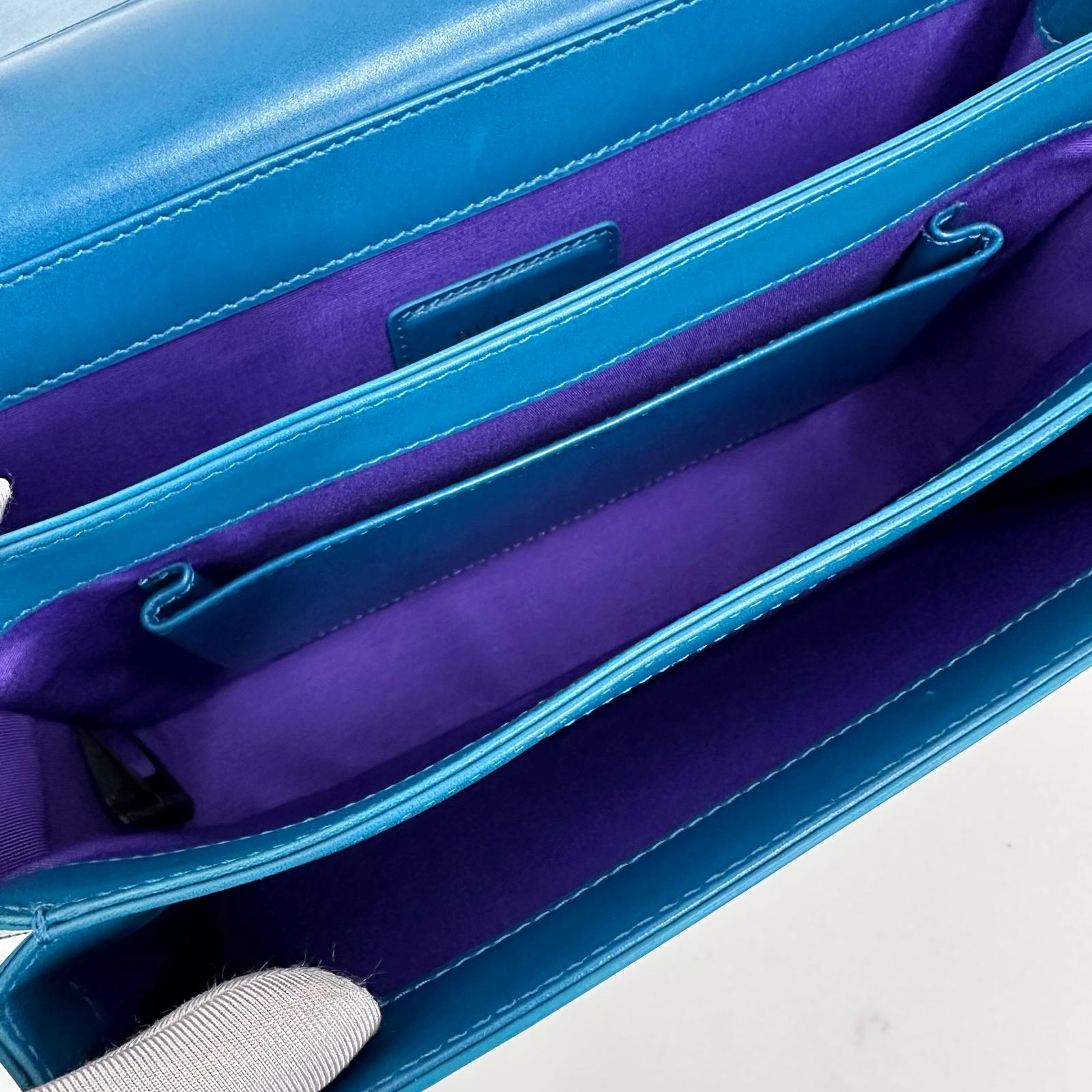 Bvlgari borsa a tracolla Serpenti Forever in pelle verde ottanio