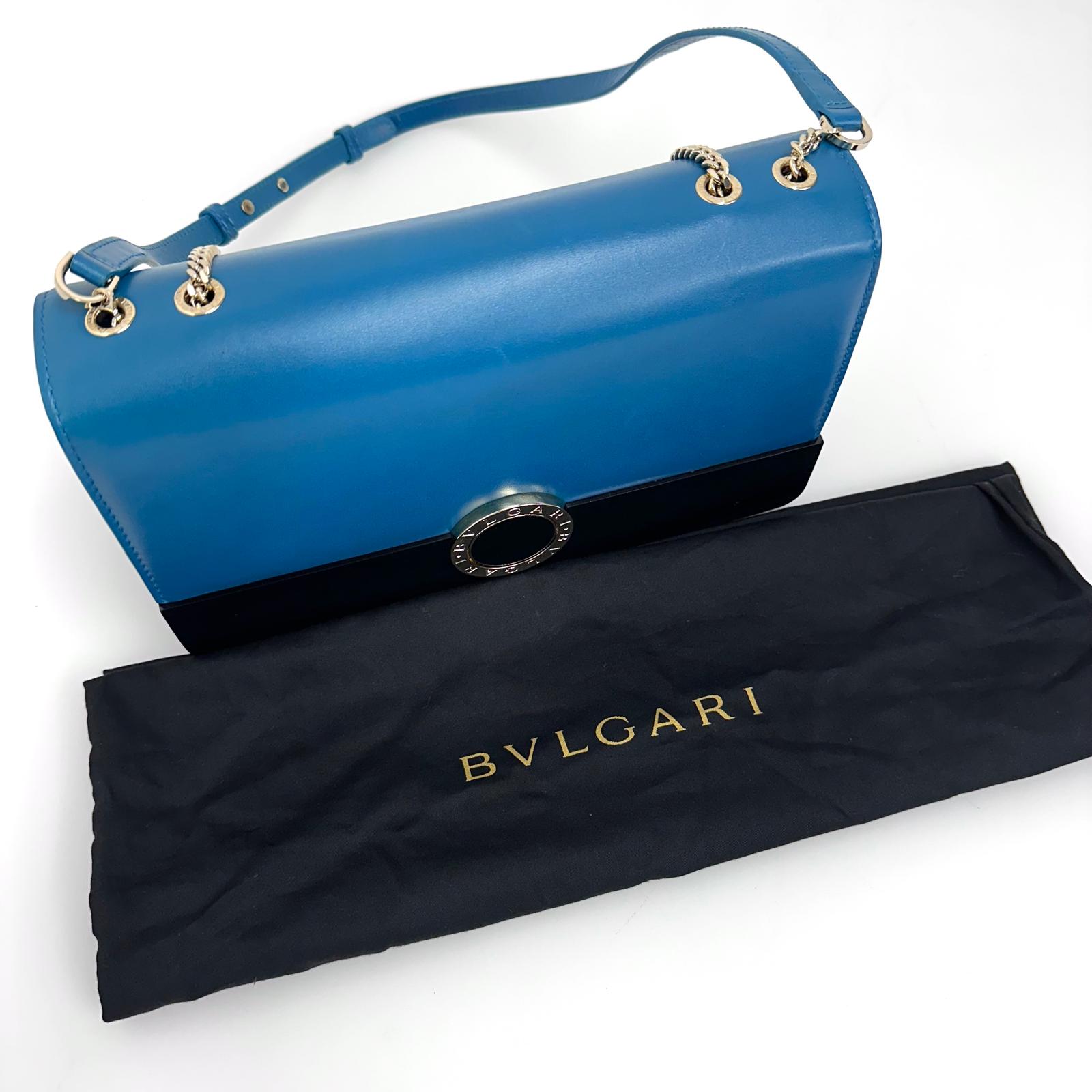 Bvlgari borsa a tracolla Serpenti Forever in pelle verde ottanio