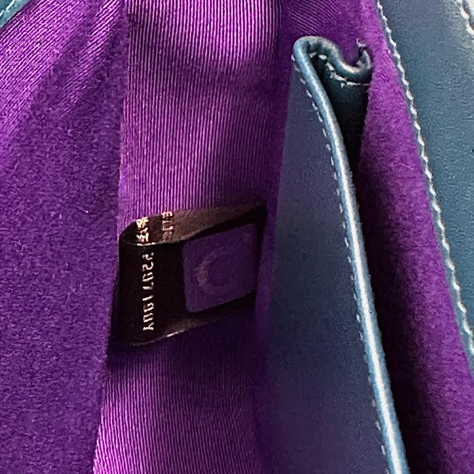 Bvlgari borsa a tracolla Serpenti Forever in pelle verde ottanio