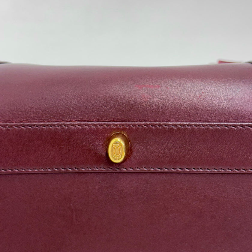 Cartier Borsa Bowling Must de Cartier Bordeaux Pelle