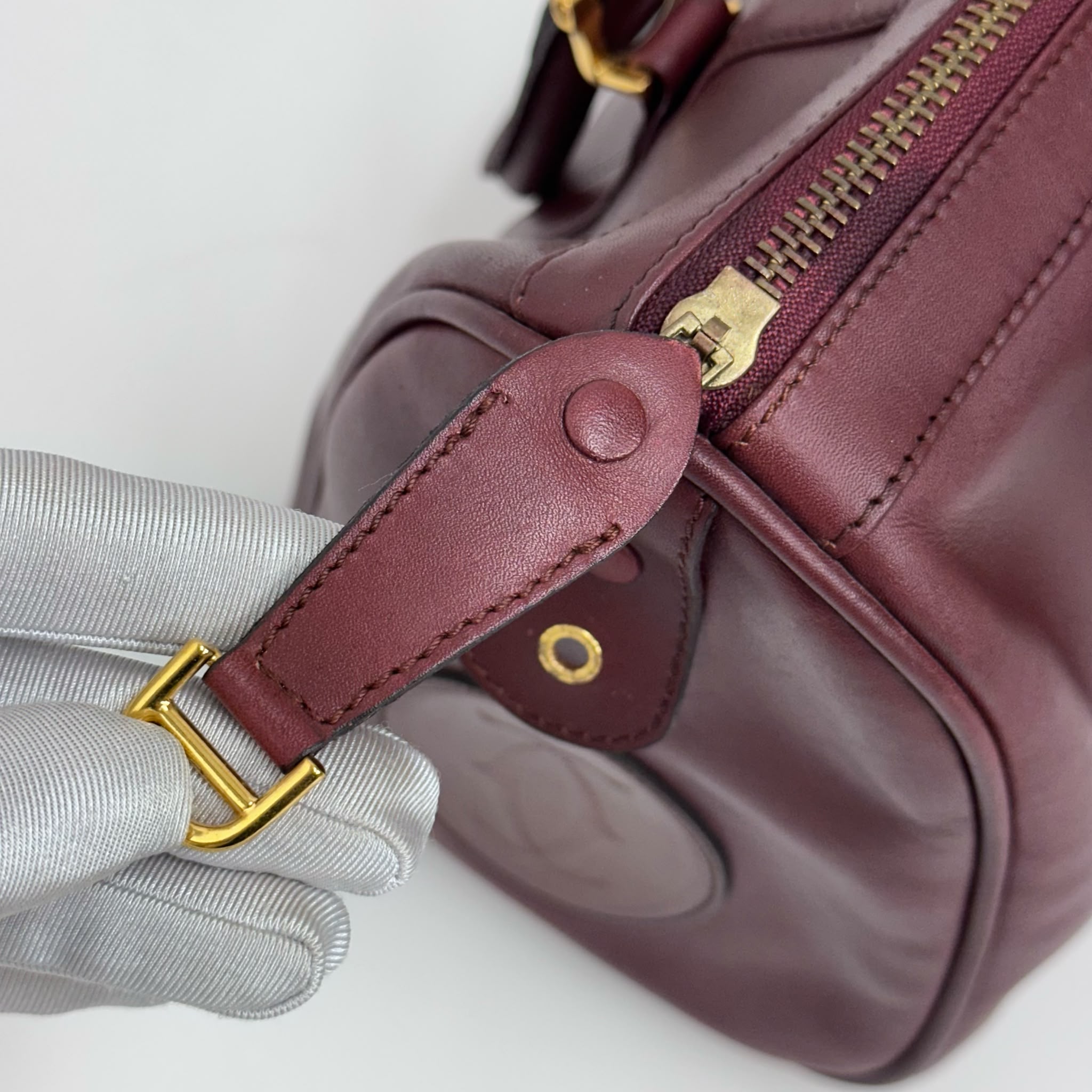 Cartier Borsa Bowling Must de Cartier Bordeaux Pelle