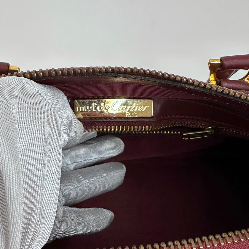 Cartier Borsa Bowling Must de Cartier Bordeaux Pelle