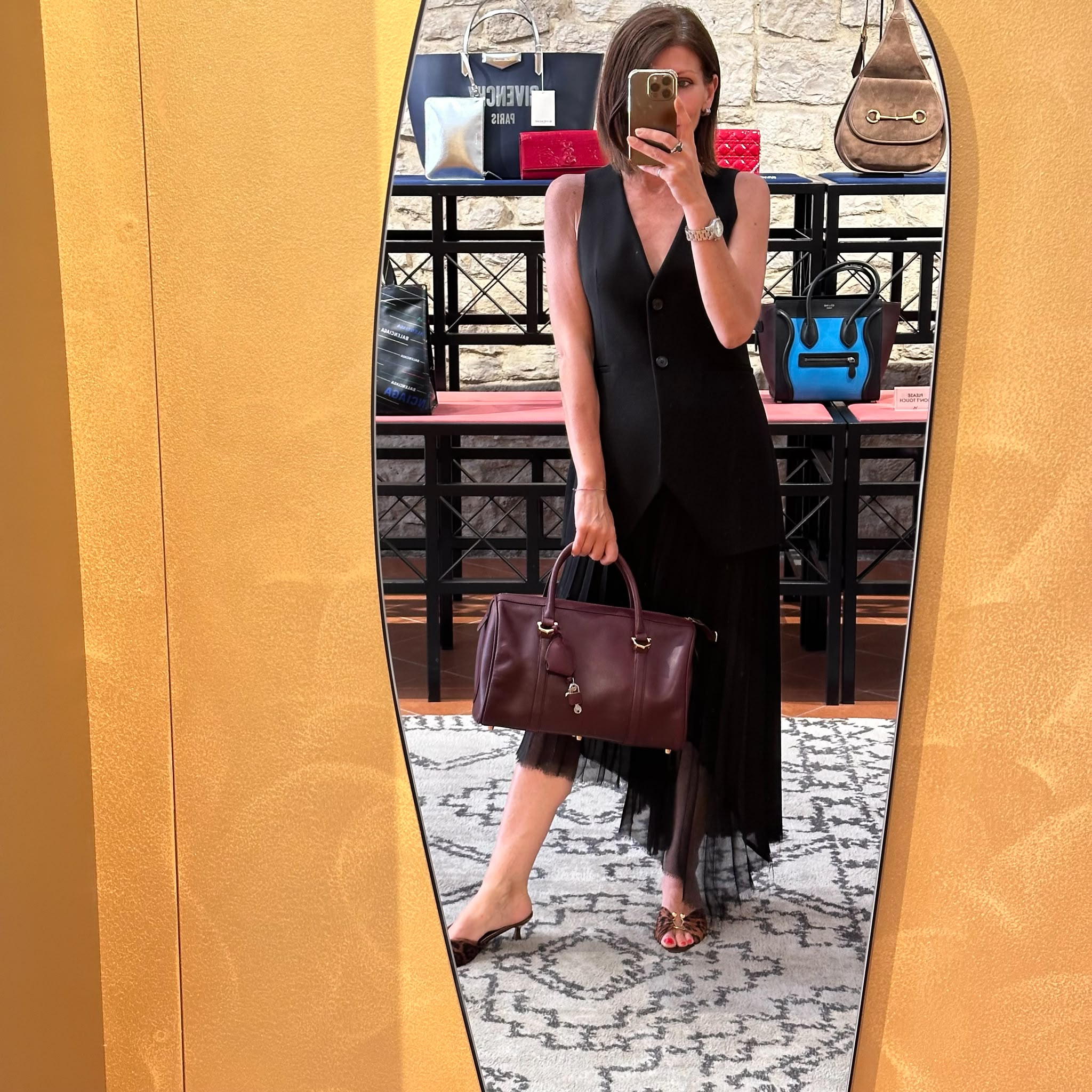 Cartier Borsa Bowling Must de Cartier Bordeaux Pelle