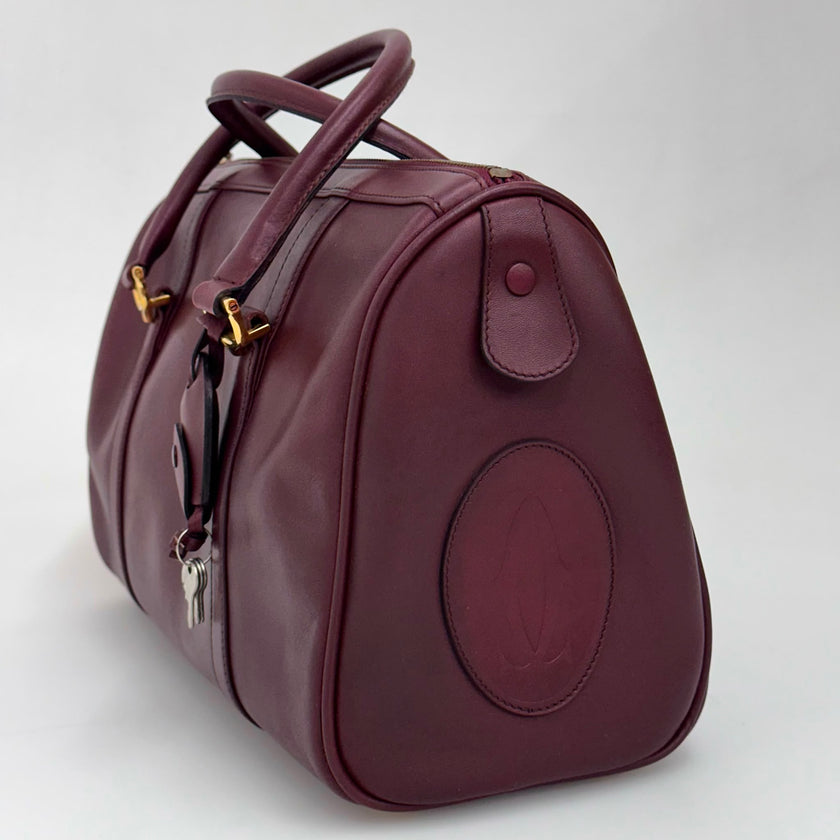 Cartier Borsa Bowling Must de Cartier Bordeaux Pelle
