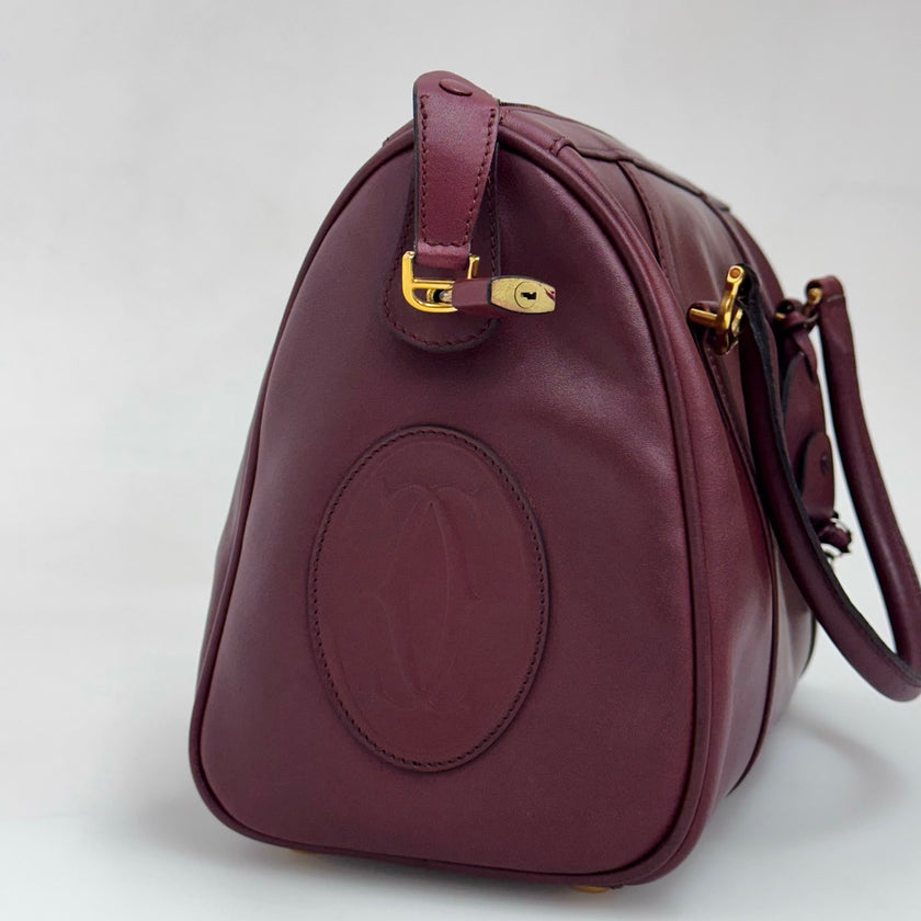 Cartier Borsa Bowling Must de Cartier Bordeaux Pelle