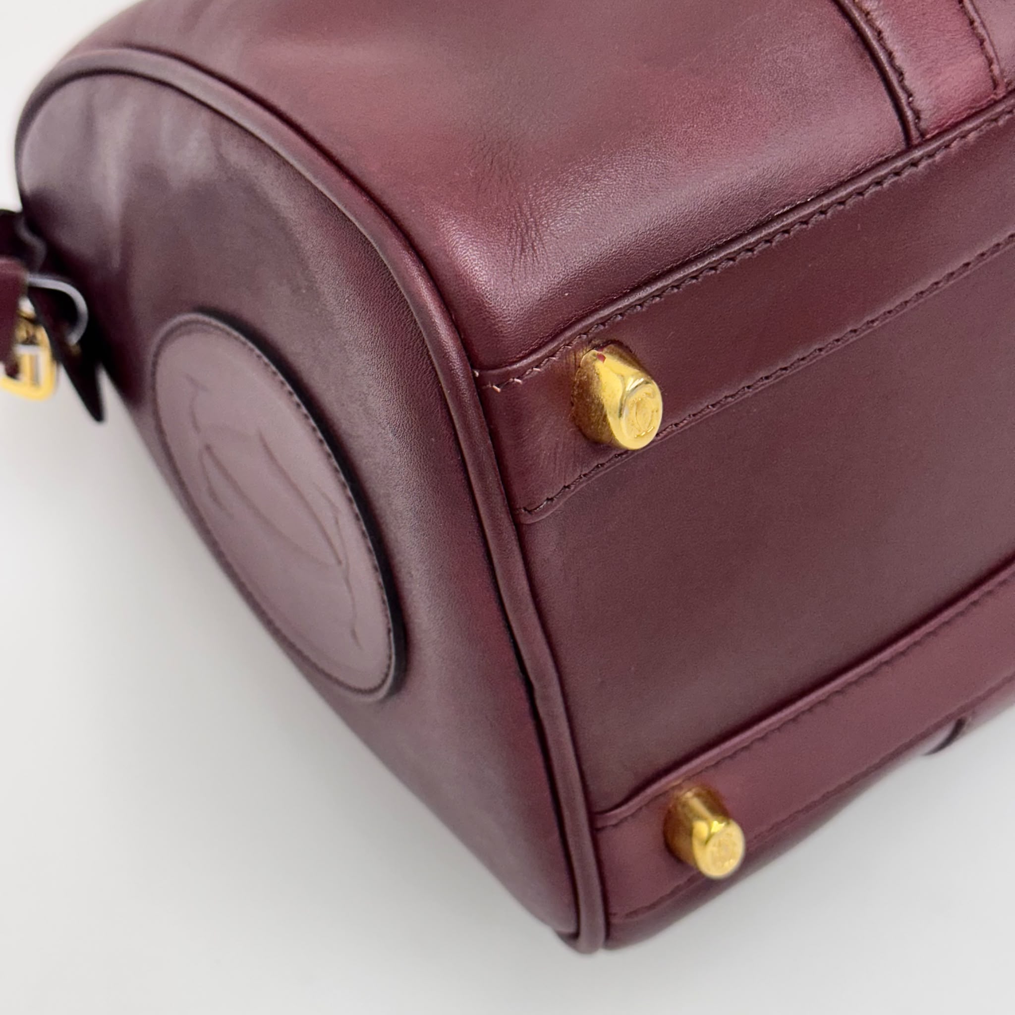 Cartier Borsa Bowling Must de Cartier Bordeaux Pelle