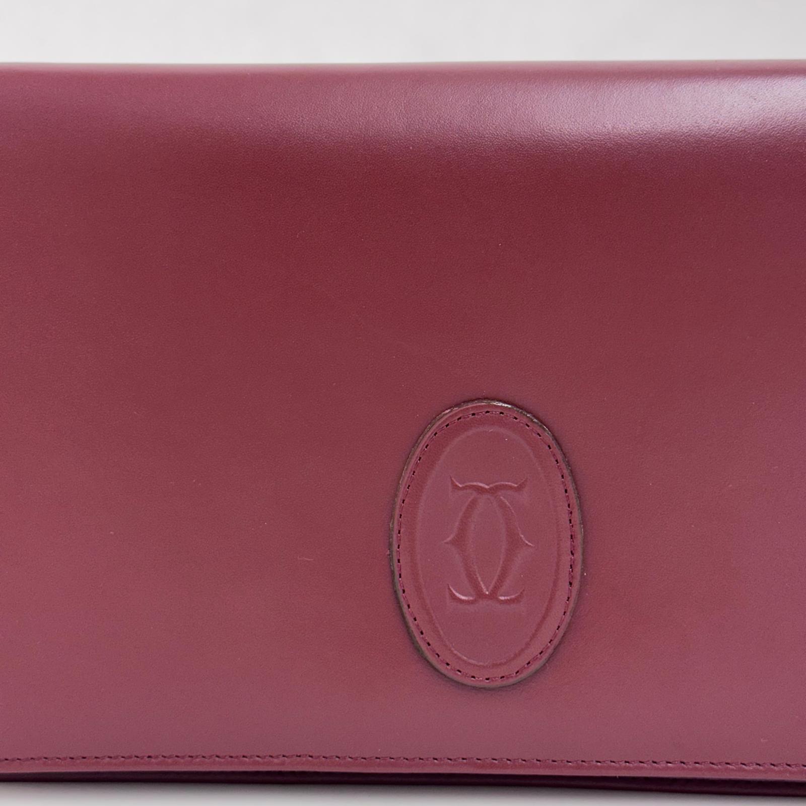 Cartier Borsa Must de Cartier Vintage in Pelle Bordeaux