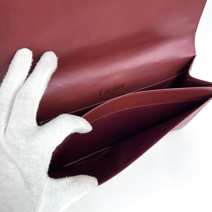 Cartier Borsa Must de Cartier Vintage in Pelle Bordeaux