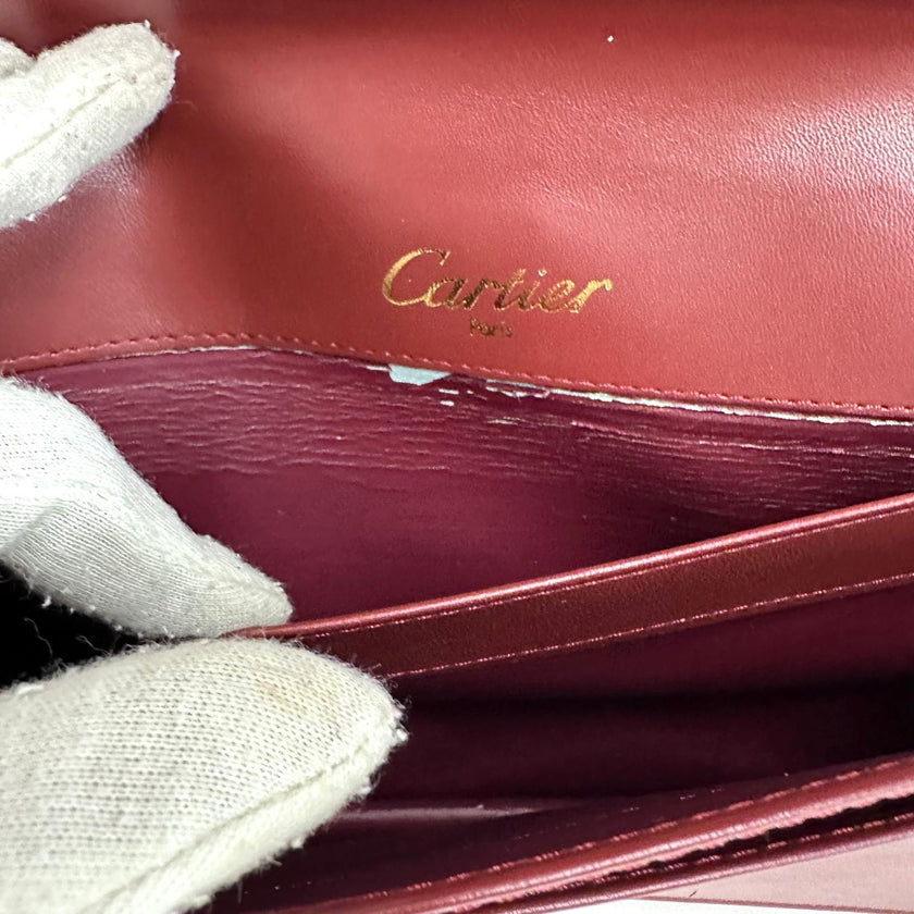 Cartier Borsa Must de Cartier Vintage in Pelle Bordeaux