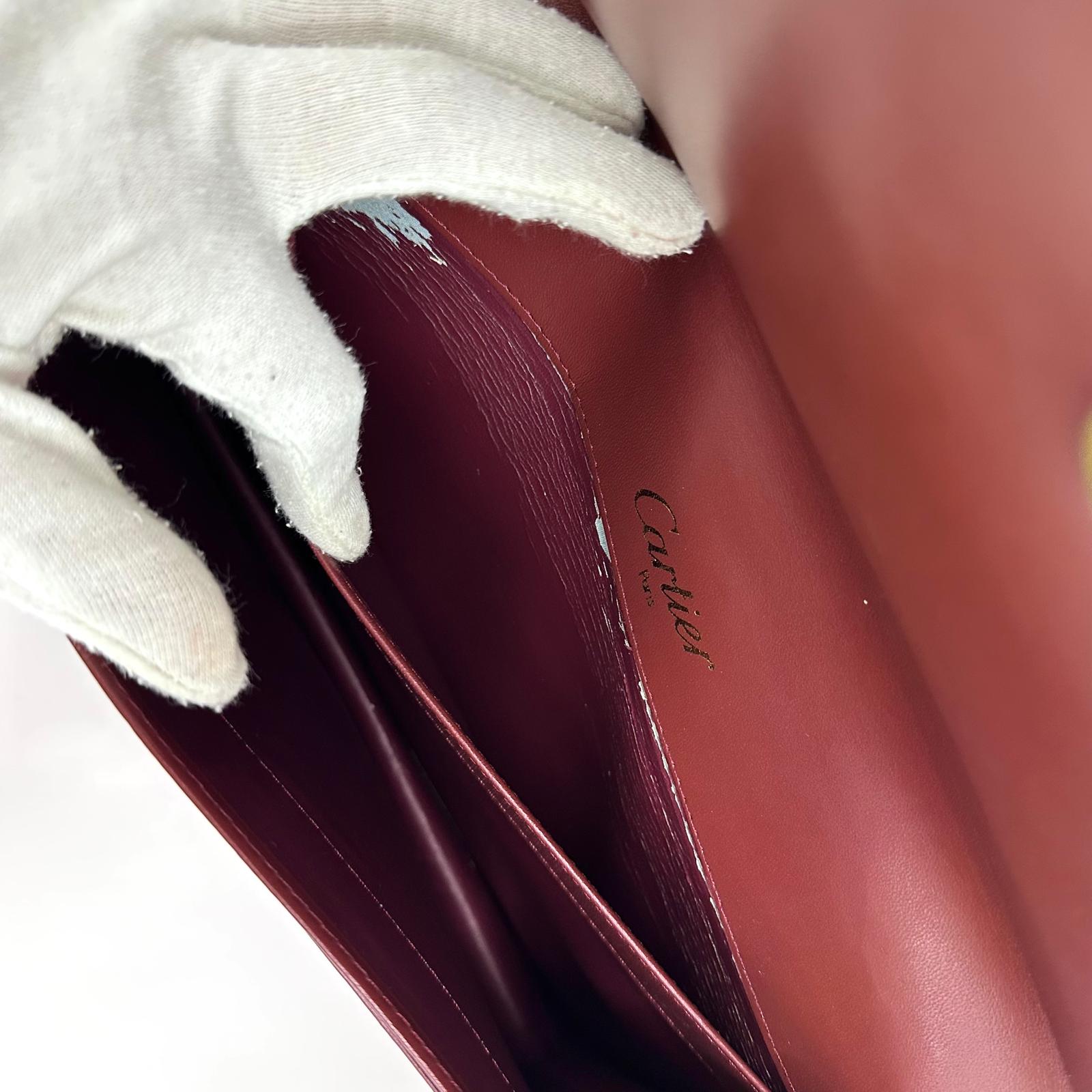 Cartier Borsa Must de Cartier Vintage in Pelle Bordeaux
