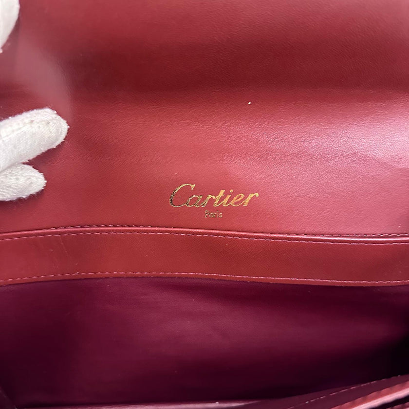 Cartier Borsa Must de Cartier Vintage in Pelle Bordeaux