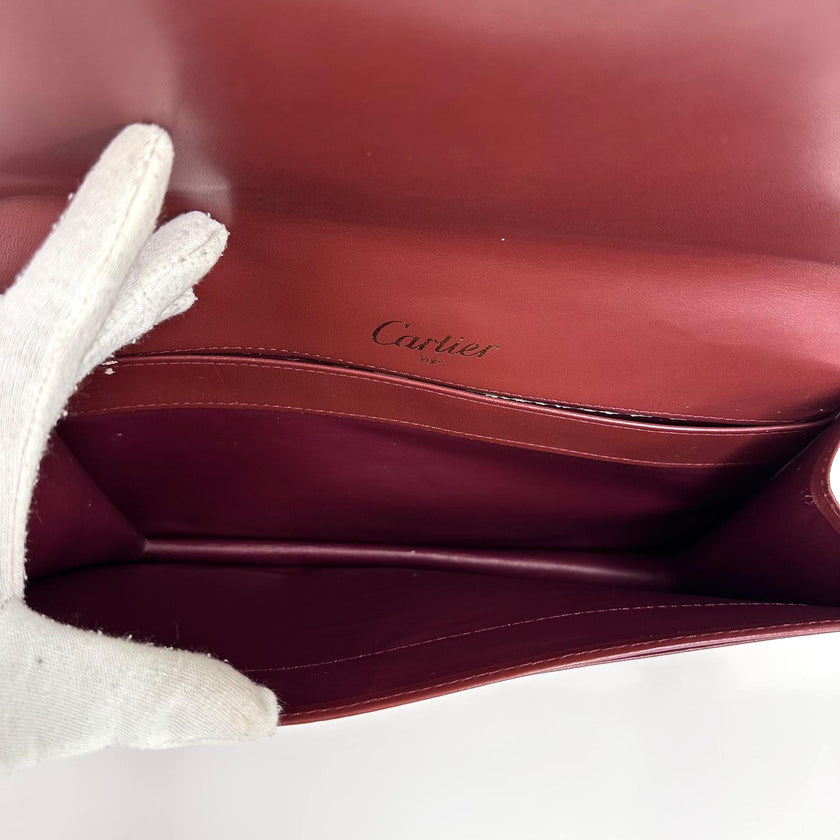 Cartier Borsa Must de Cartier Vintage in Pelle Bordeaux