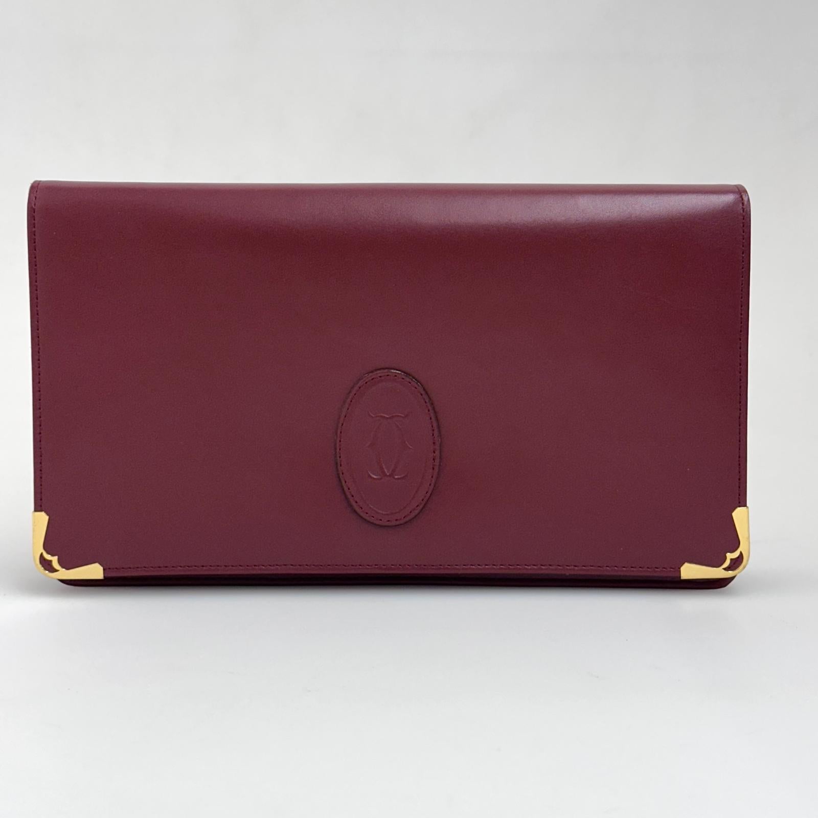 Cartier Borsa Must de Cartier Vintage in Pelle Bordeaux
