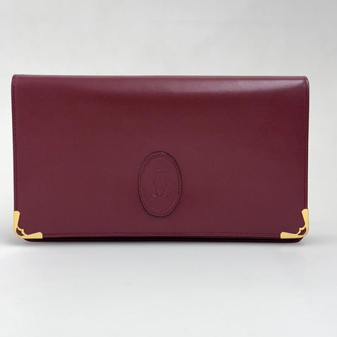Cartier Borsa Must de Cartier Vintage in Pelle Bordeaux