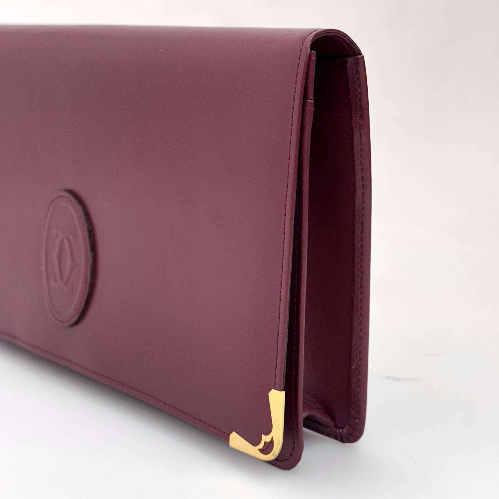 Cartier Borsa Must de Cartier Vintage in Pelle Bordeaux