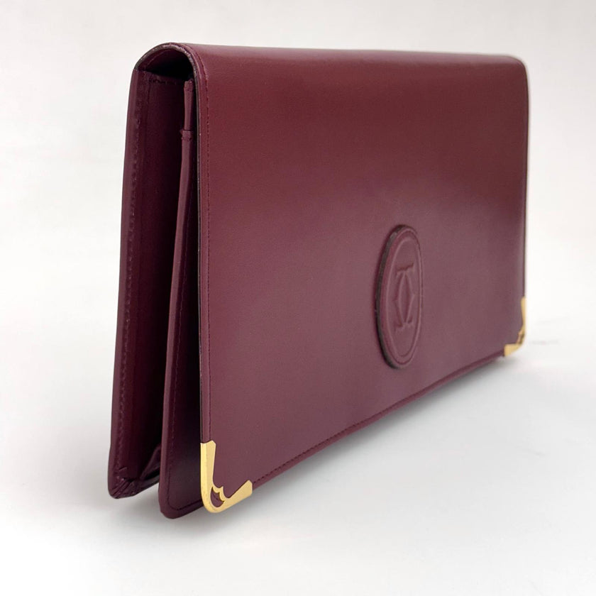 Cartier Borsa Must de Cartier Vintage in Pelle Bordeaux