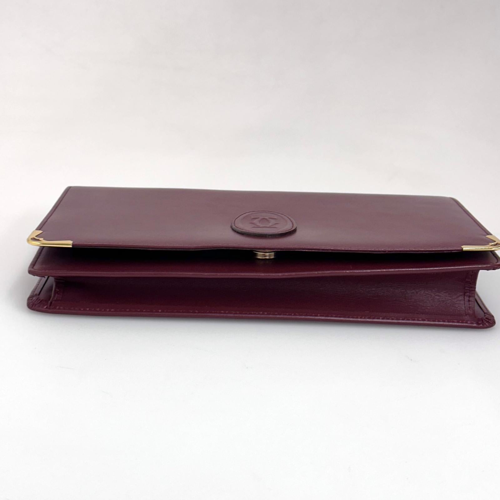 Cartier Borsa Must de Cartier Vintage in Pelle Bordeaux