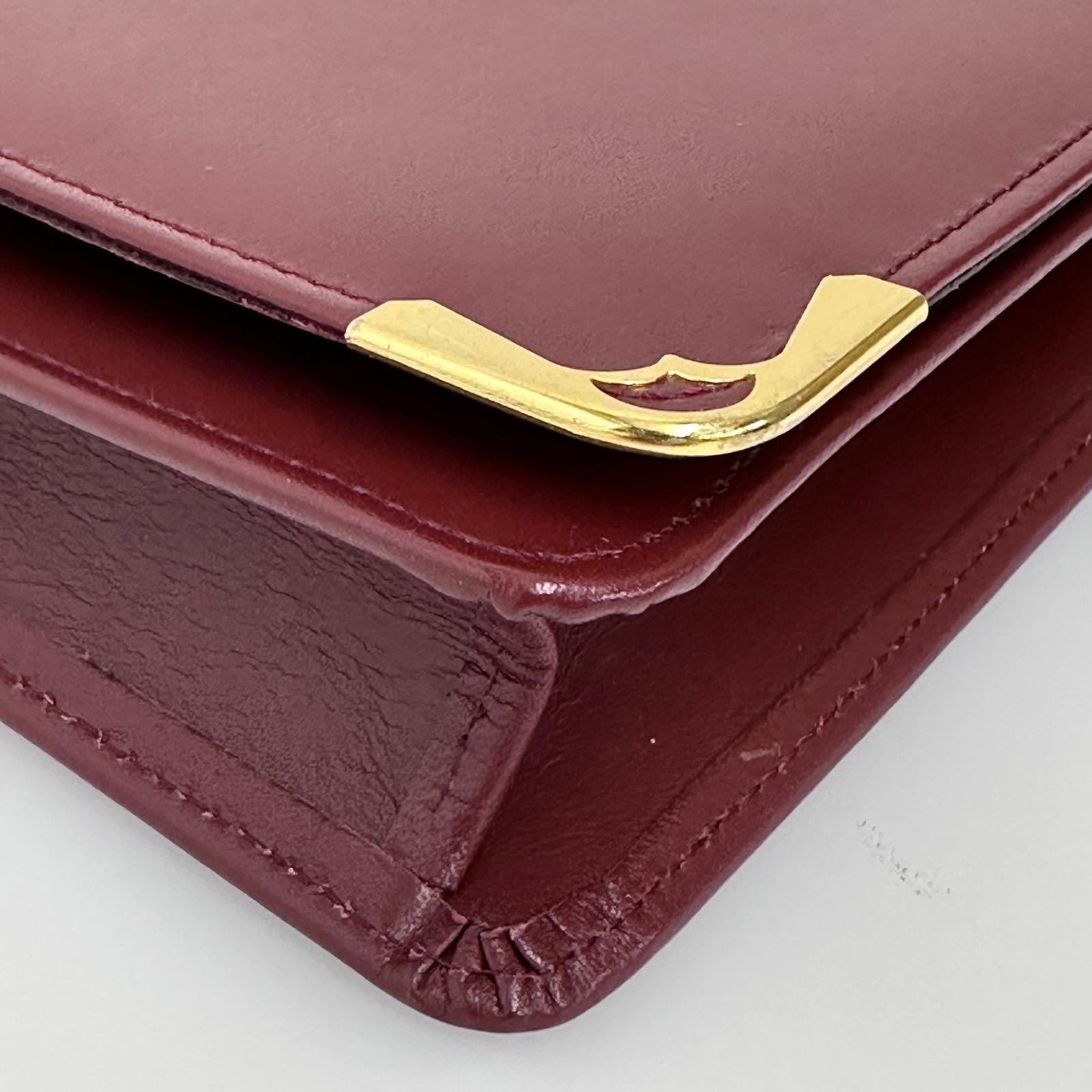 Cartier Borsa Must de Cartier Vintage in Pelle Bordeaux