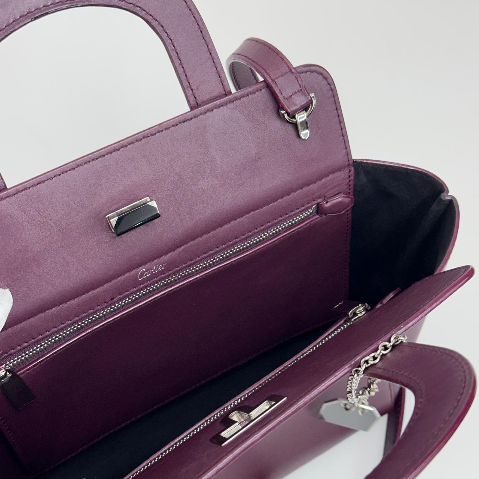 Cartier Borsa a mano e tracolla Mini Jeanne Toussaint in pelle bordeaux