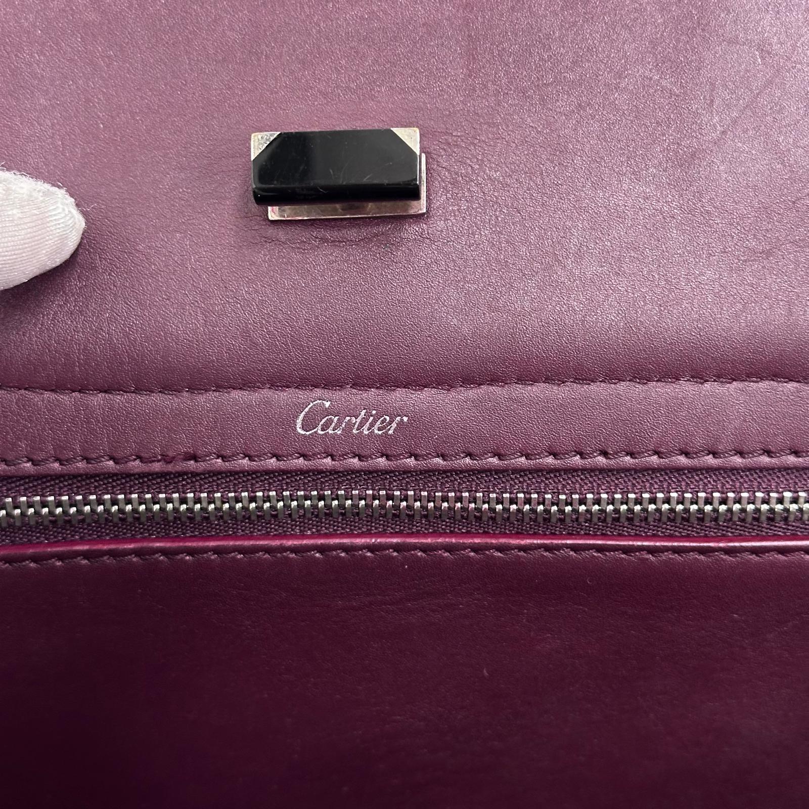 Cartier Borsa a mano e tracolla Mini Jeanne Toussaint in pelle bordeaux