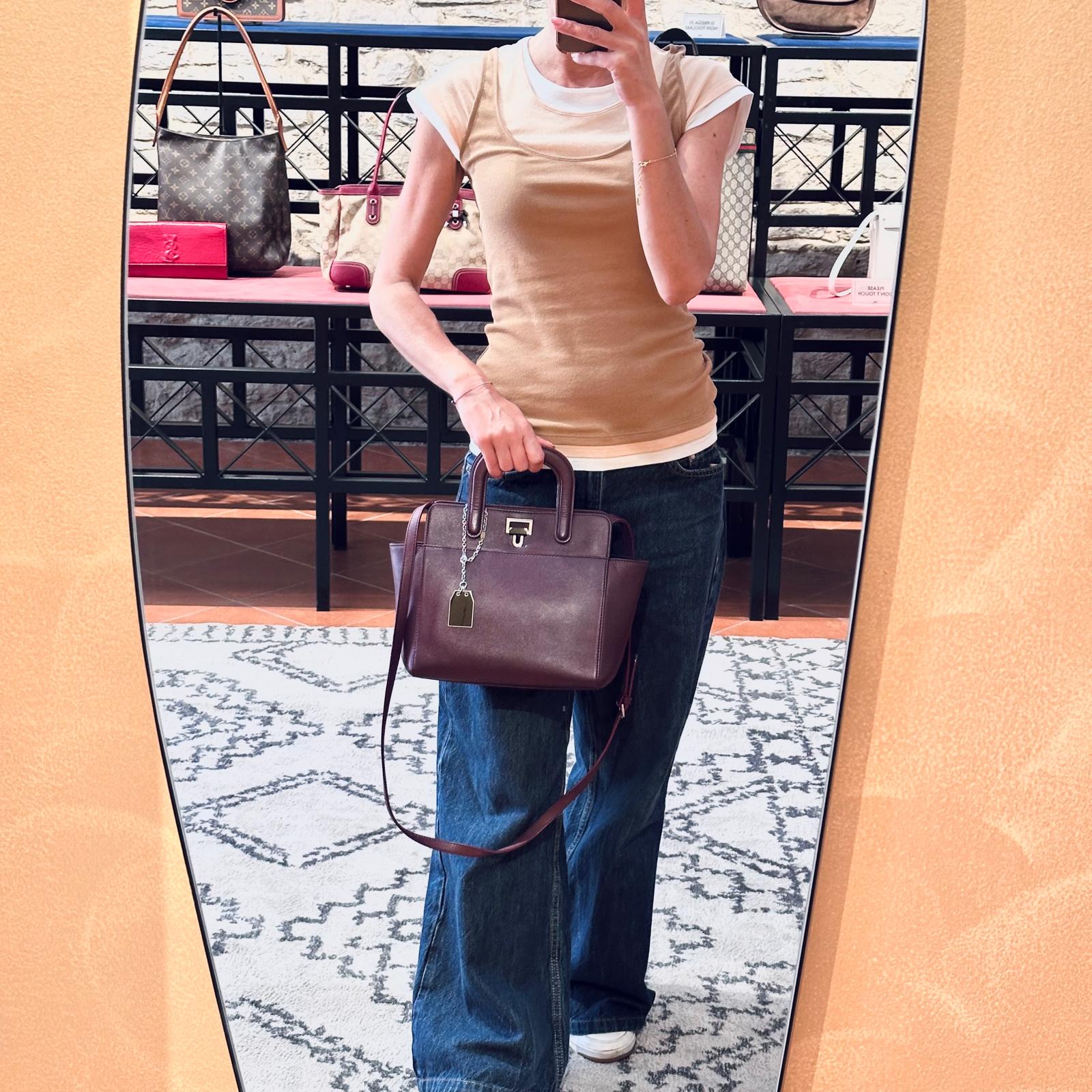 Cartier Borsa a mano e tracolla Mini Jeanne Toussaint in pelle bordeaux