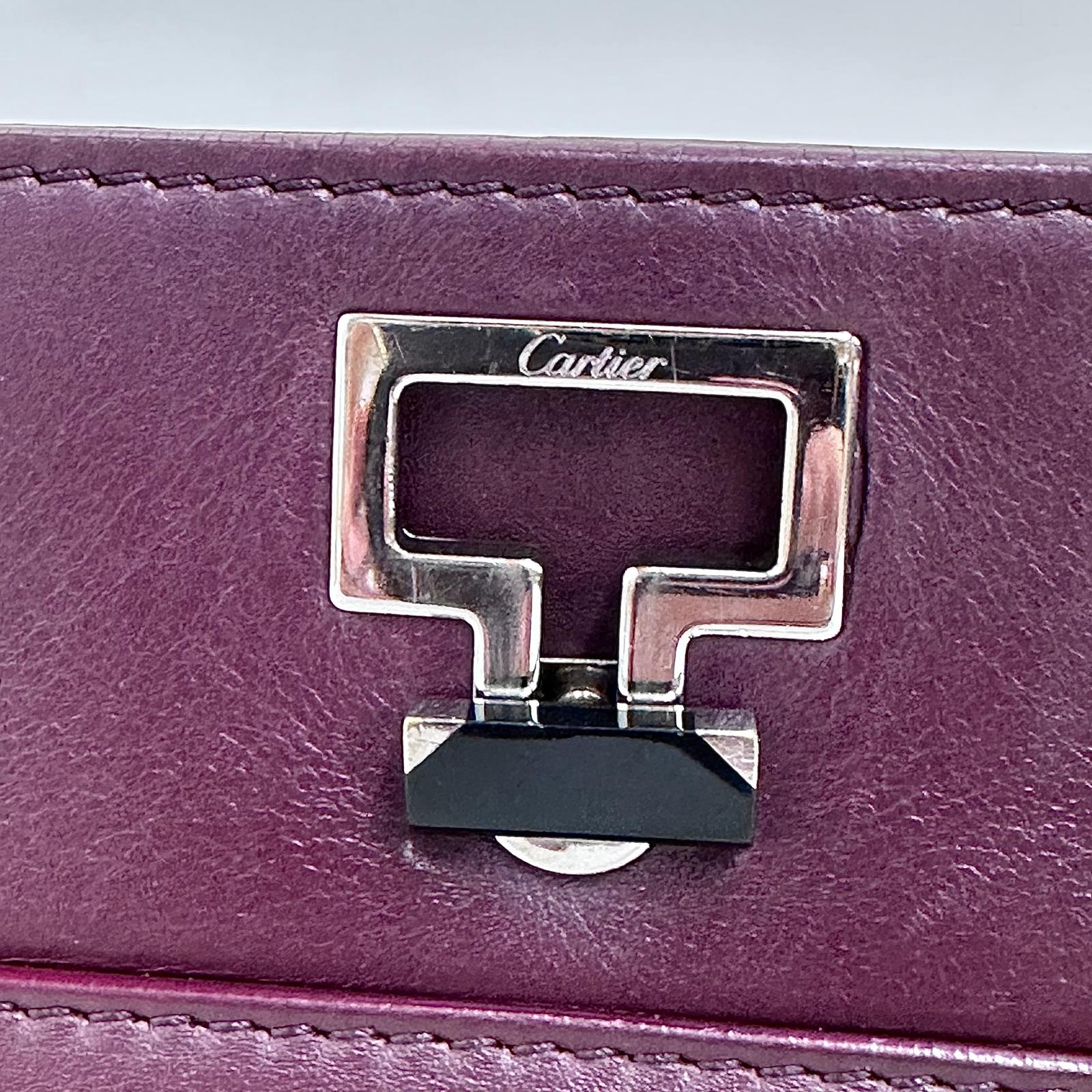 Cartier Borsa a mano e tracolla Mini Jeanne Toussaint in pelle bordeaux