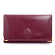 Cartier Borsa clutch in pelle bordeaux con logo centrale