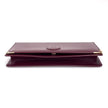Cartier Borsa clutch in pelle bordeaux con logo centrale