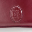 Cartier Borsa clutch in pelle bordeaux con logo centrale