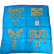 Cartier Foulard in Seta “Noeuds et Bijoux” Turchese
