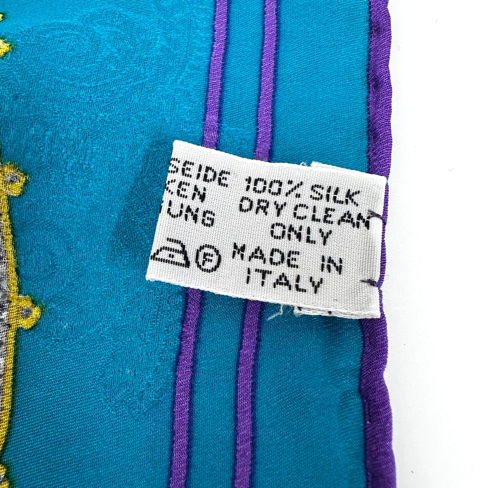 Cartier Foulard in Seta “Noeuds et Bijoux” Turchese