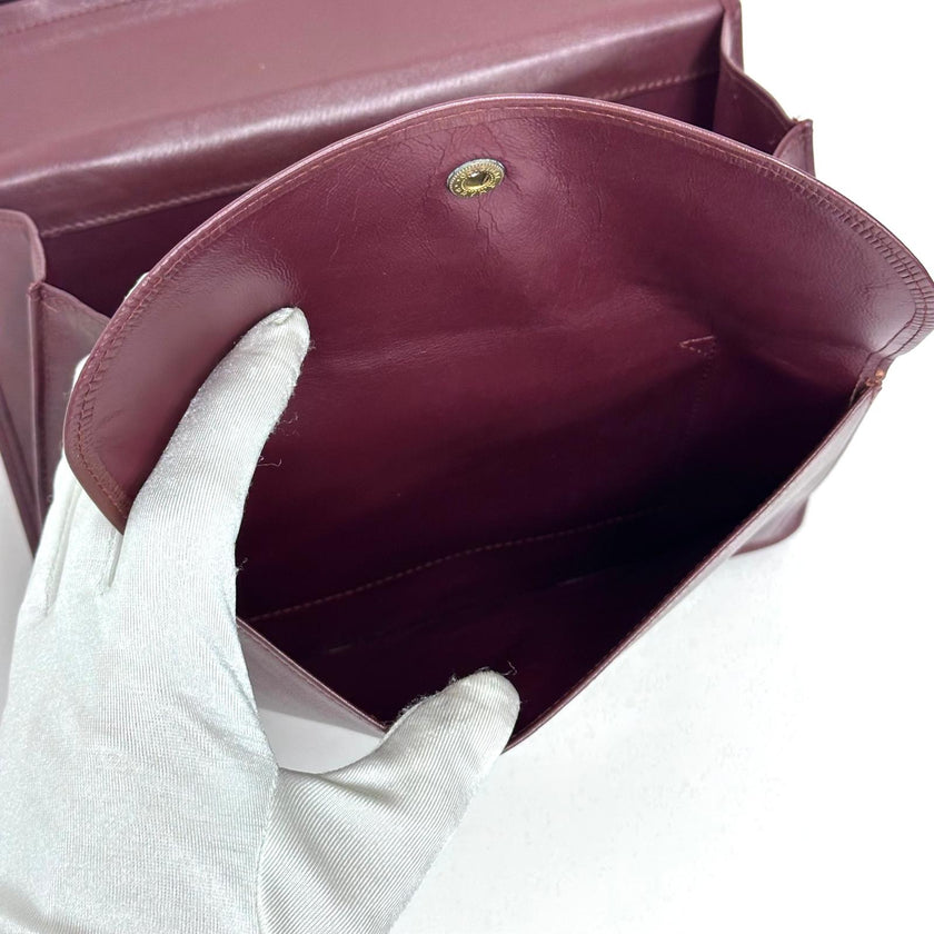 Cartier Pochette Vintage Bordeaux in Pelle