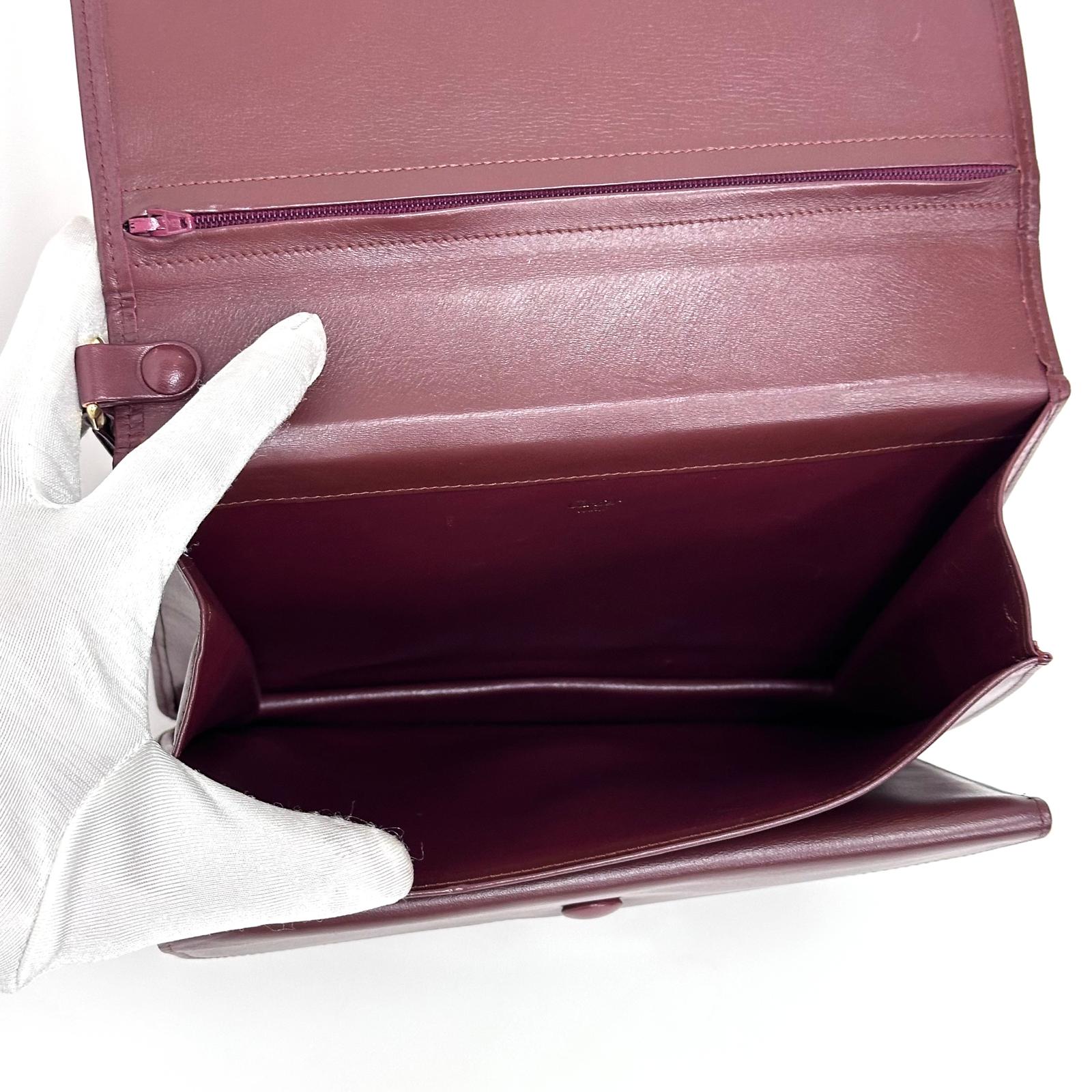 Cartier Pochette Vintage Bordeaux in Pelle