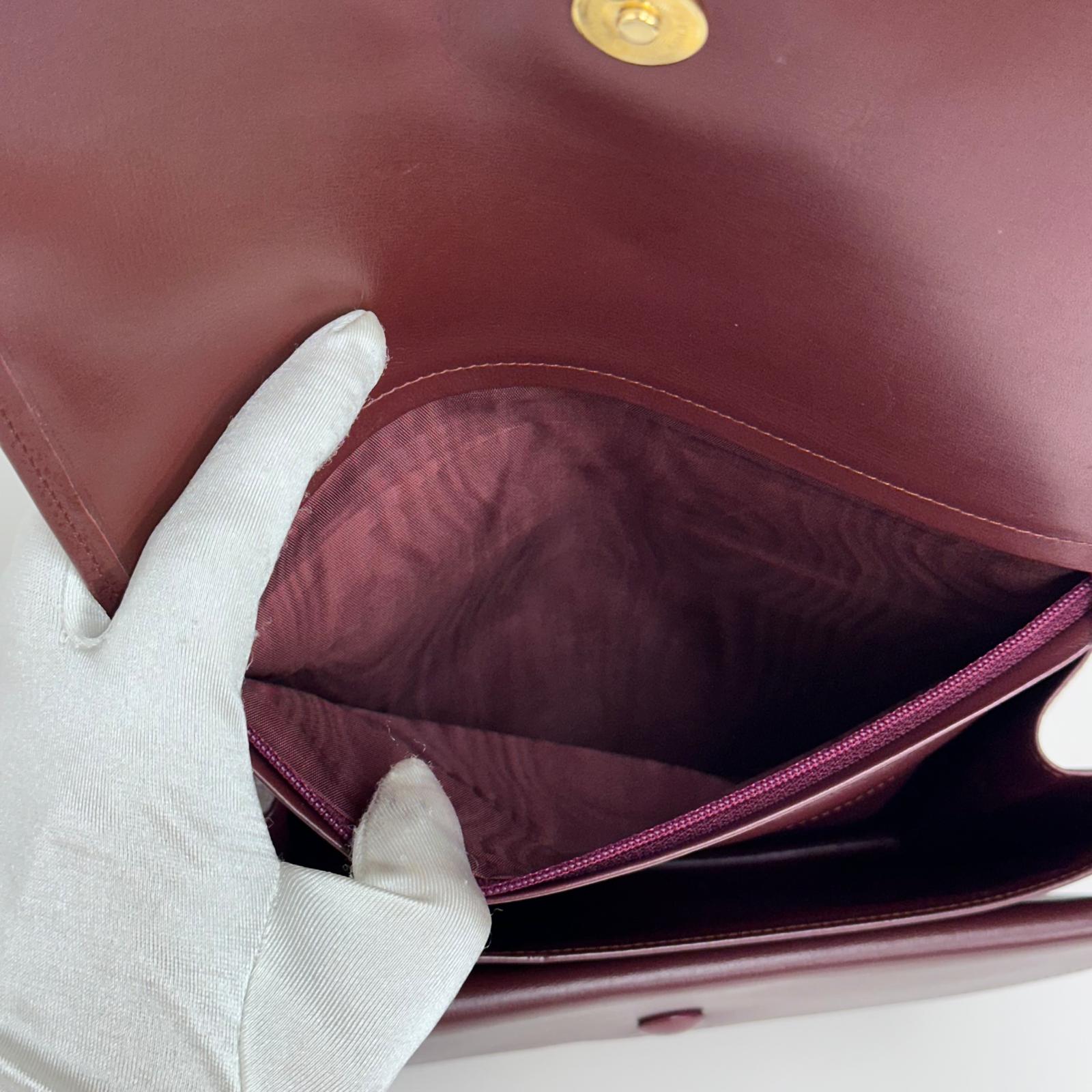Cartier Pochette Vintage Bordeaux in Pelle