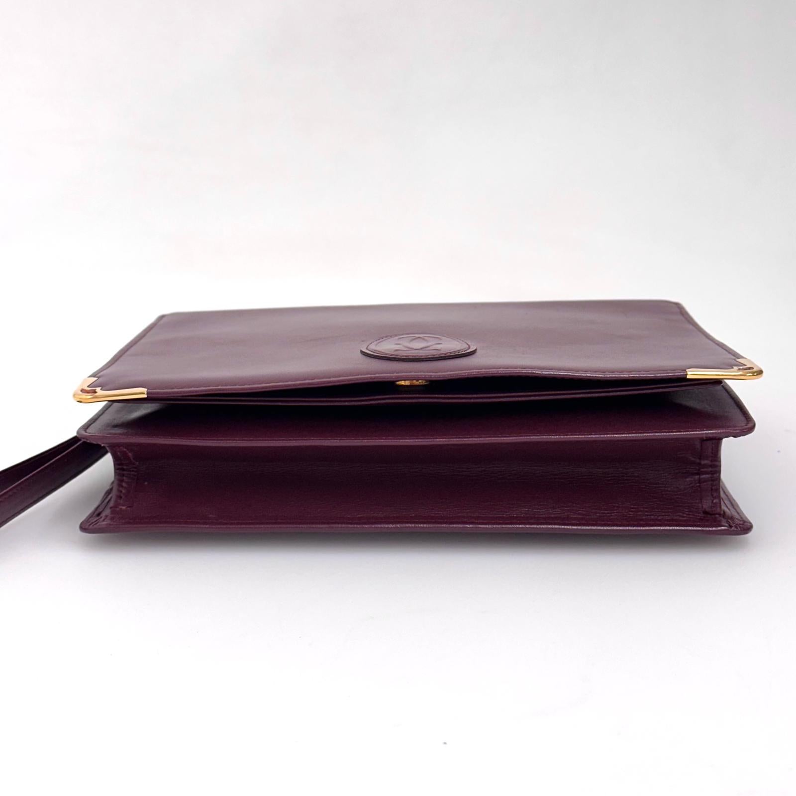 Cartier Pochette Vintage Bordeaux in Pelle