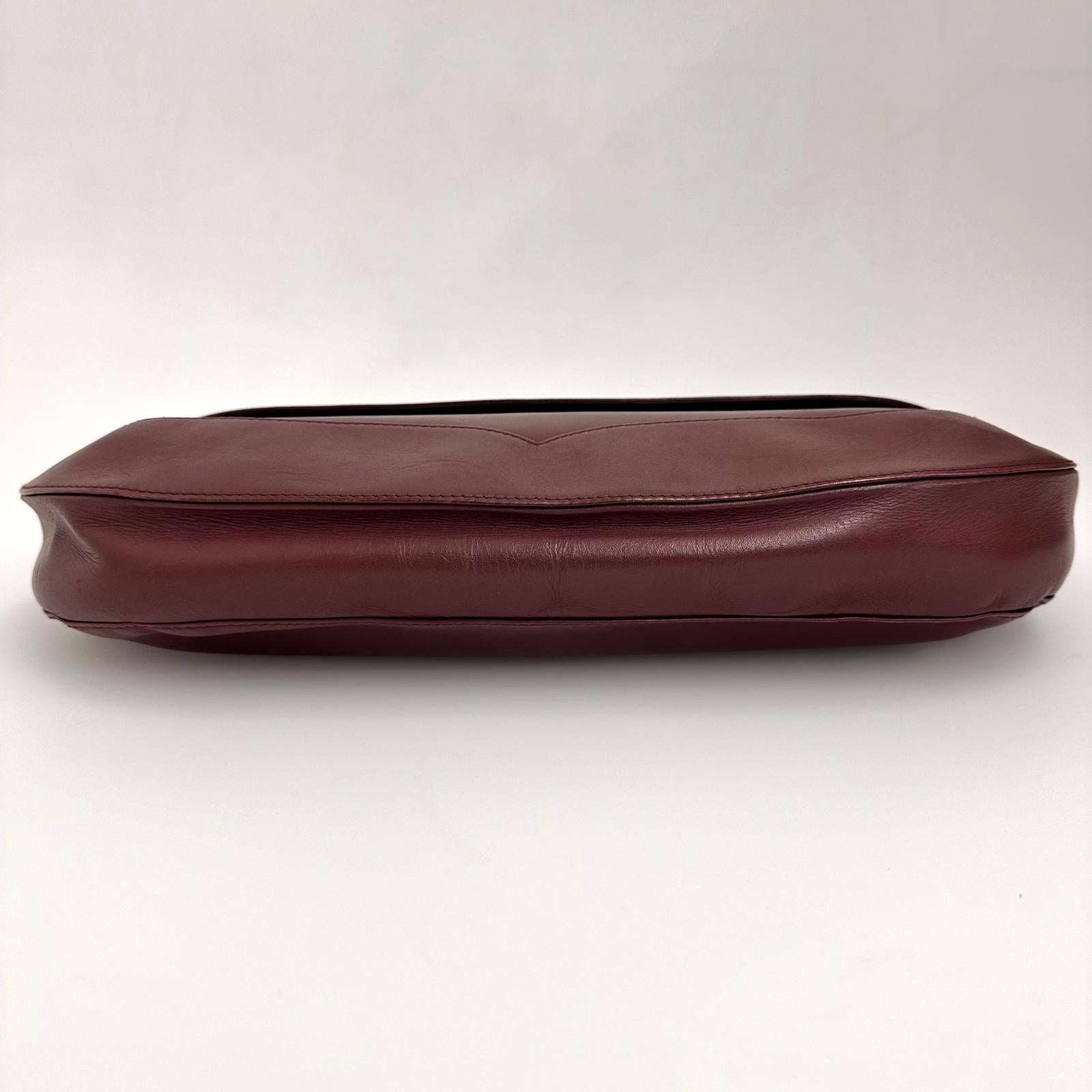 Cartier Must Maxi Pouch · Bordeaux · Vintage anni '80