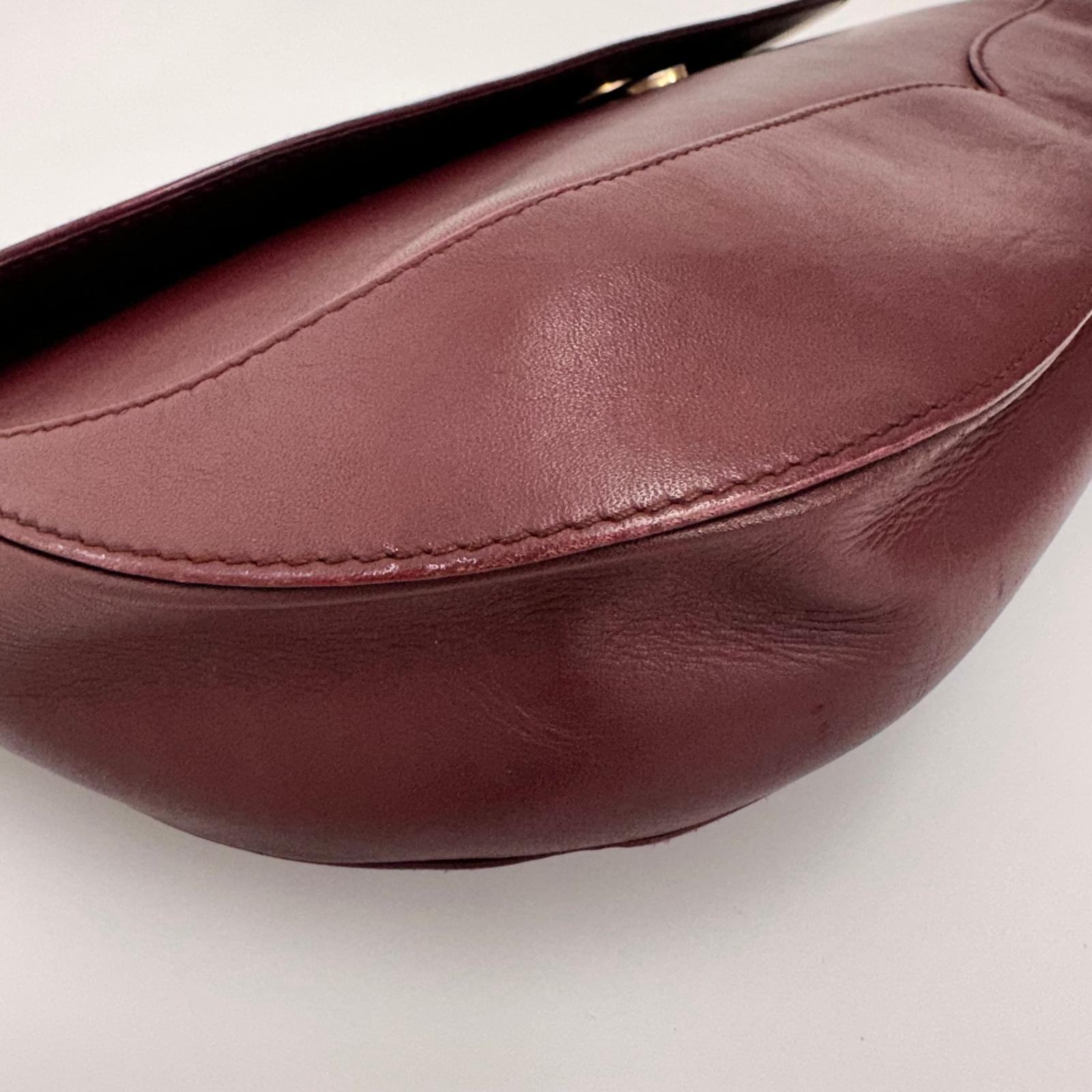 Cartier Must Maxi Pouch · Bordeaux · Vintage anni '80