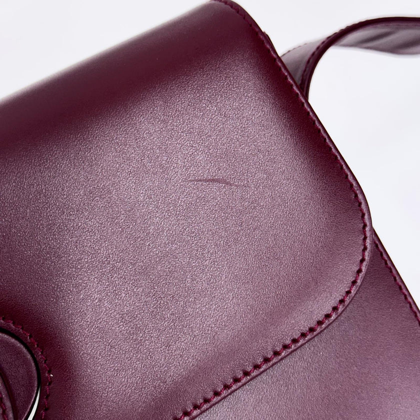 Cartier borsa a spalla vintage Must de Cartier in pelle burgundy full set