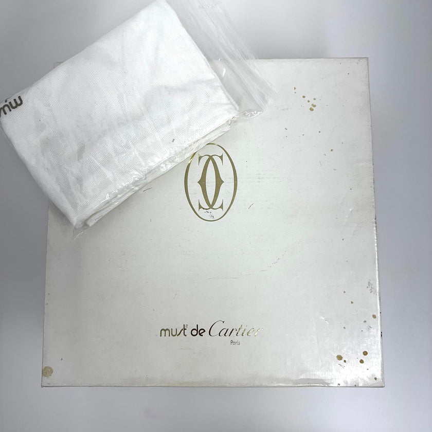 Cartier borsa a spalla vintage Must de Cartier in pelle burgundy full set