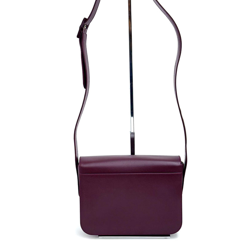 Cartier borsa a spalla vintage Must de Cartier in pelle burgundy full set