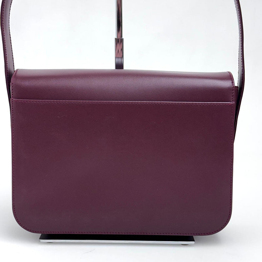 Cartier borsa a spalla vintage Must de Cartier in pelle burgundy full set