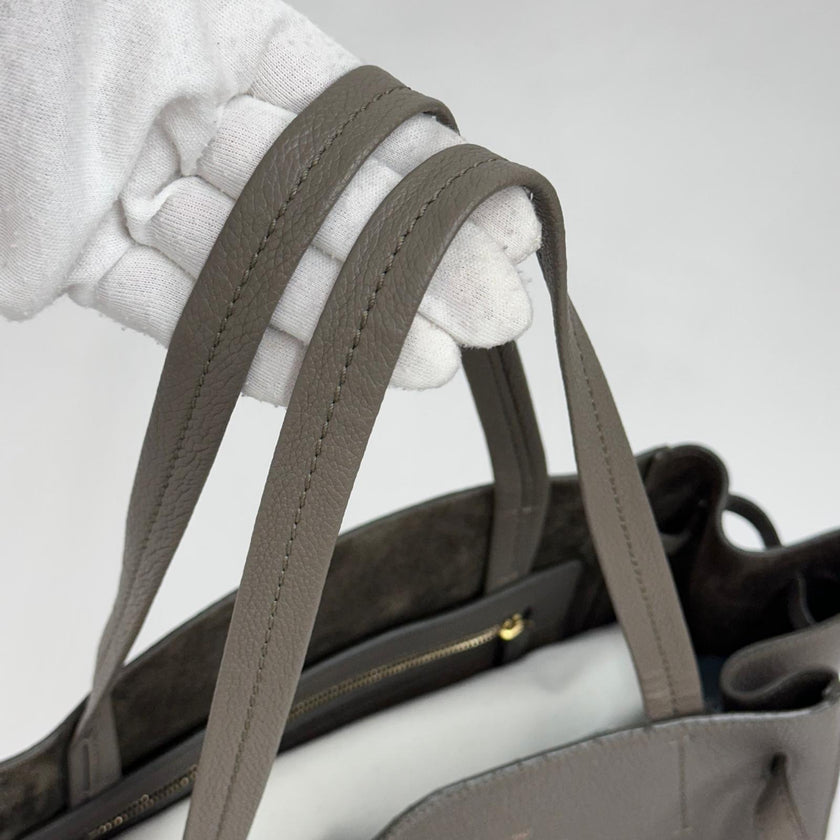 Céline Borsa Cabas Phantom in Pelle Martellata Taupe