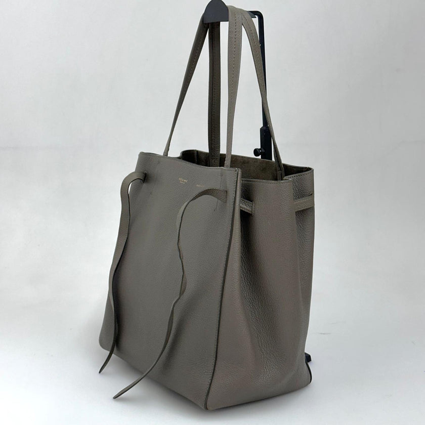 Céline Borsa Cabas Phantom in Pelle Martellata Taupe