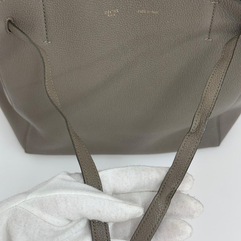 Céline Borsa Cabas Phantom in Pelle Martellata Taupe