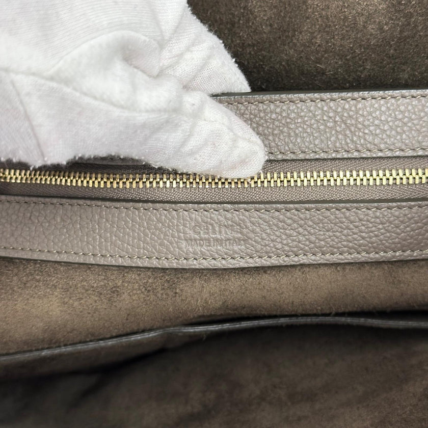Céline Borsa Cabas Phantom in Pelle Martellata Taupe