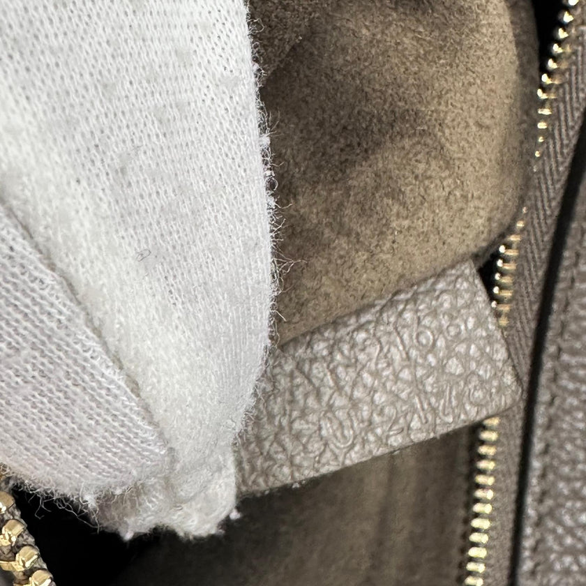 Céline Borsa Cabas Phantom in Pelle Martellata Taupe