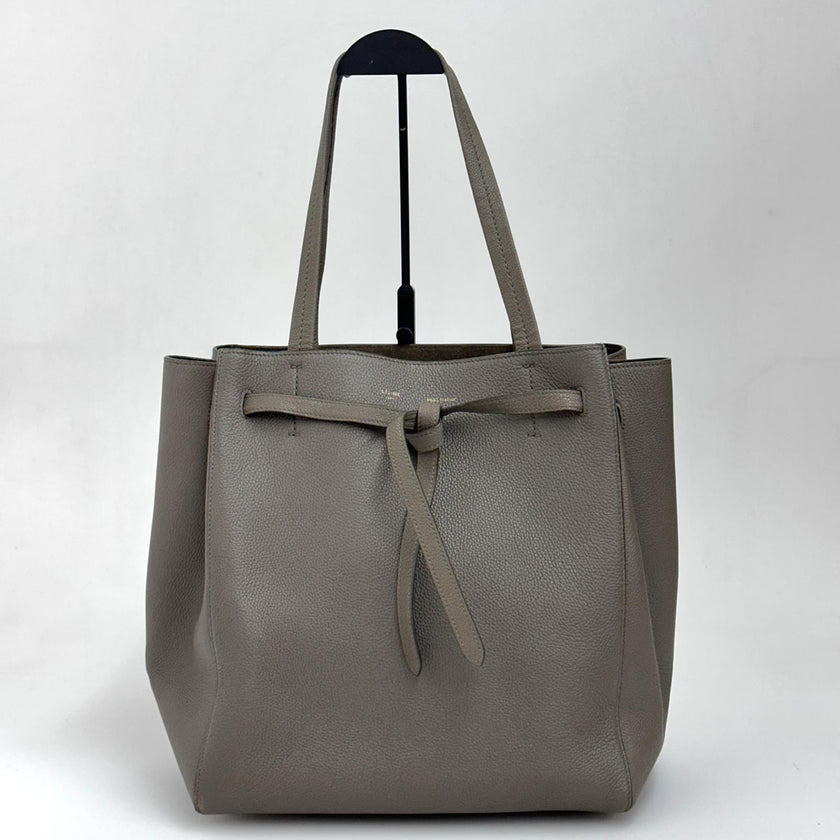 Céline Borsa Cabas Phantom in Pelle Martellata Taupe