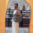 Céline Borsa Cabas Phantom in Pelle Martellata Taupe