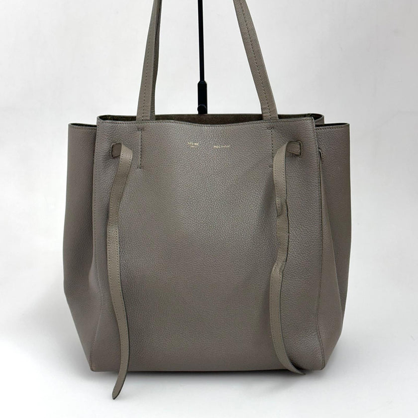 Céline Borsa Cabas Phantom in Pelle Martellata Taupe